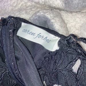 A black spaghetti strap dress